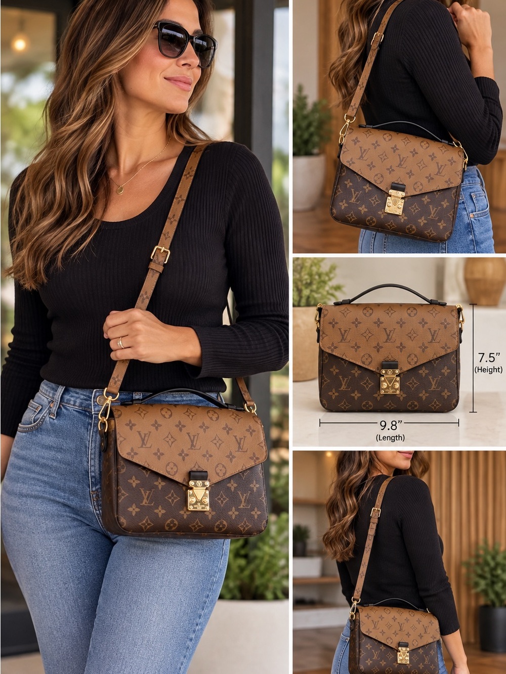 Louis Vuitton Monogram Canvas Pochette Metis Crossbody